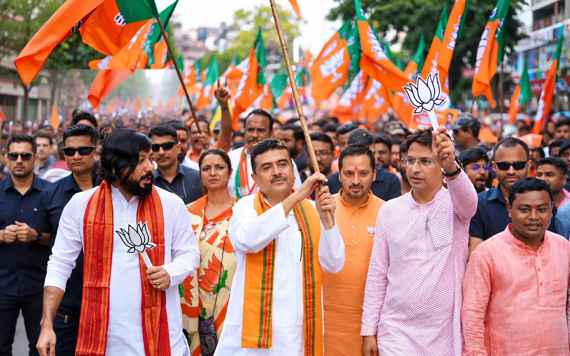 Raju Bista with Chief Minister Shubhendu Adhikari Ji.