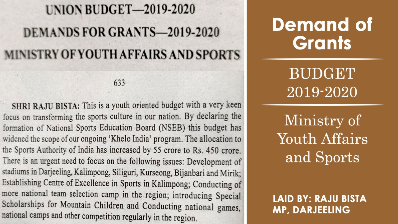 Demand for Grants - YAS Ministry - Raju Bista